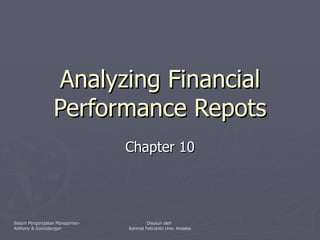 Analyzing Financial Performance Repots Chapter 10 