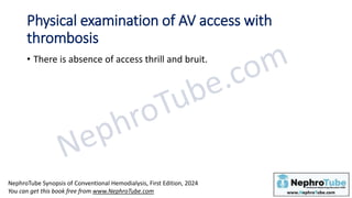 Hemodialysis: Chapter 10, AVF and AVG - Complications (Diagnosis and ...