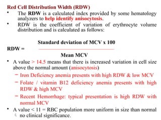 Math Rdw Model Picture Chapter 10_Classification and laboratory assessment of anemia_Student ...