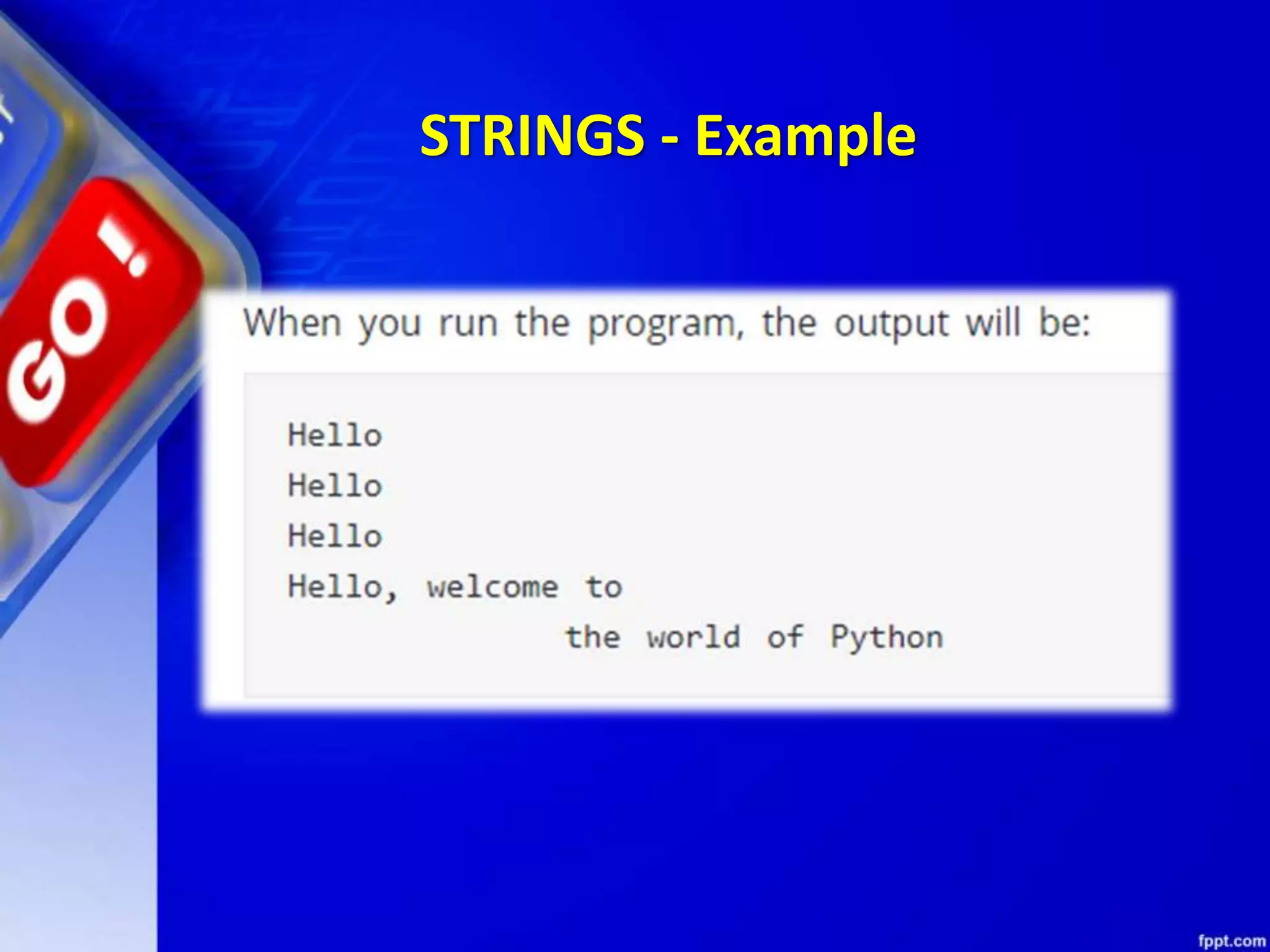 STRINGS - Example
 