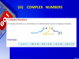 (iii) COMPLEX NUMBERS
 
