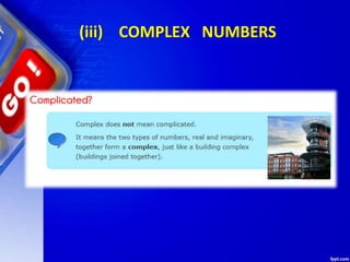 (iii) COMPLEX NUMBERS
 