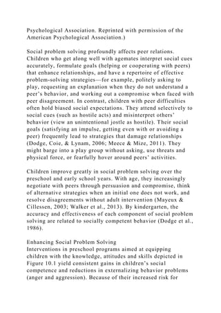 CHAPTER 10 EMOTIONAL AND SOCIAL DEVELOPMENT IN EARLY CHILDHOODMy.docx