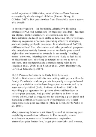 CHAPTER 10 EMOTIONAL AND SOCIAL DEVELOPMENT IN EARLY CHILDHOODMy.docx