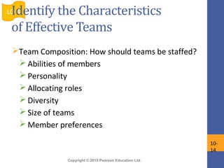 Chapter10 foundations of work teams | PPT