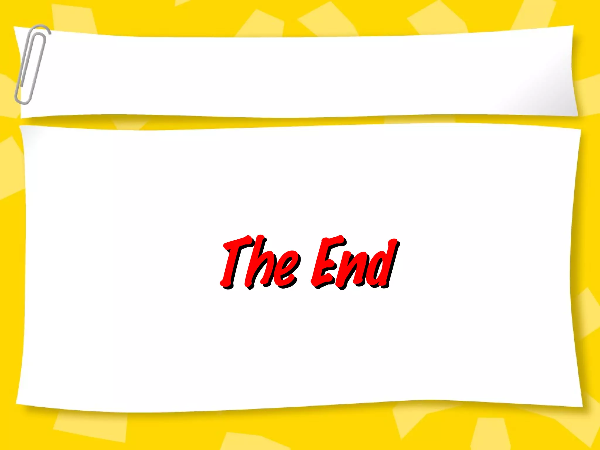 The End 