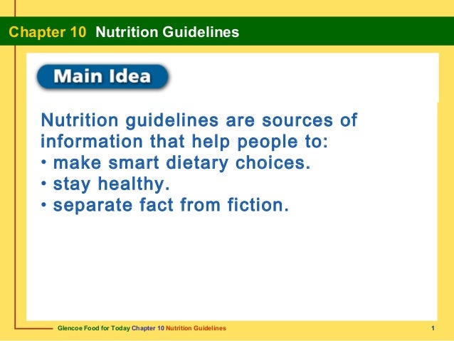 Chapter10 Nutrition Guidelines