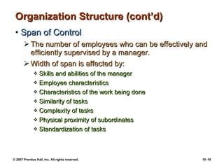 Chapter 10 Organizational Structure And Design Ppt10 | PPT