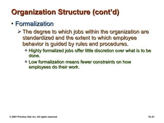 Chapter 10 Organizational Structure And Design Ppt10 | PPT