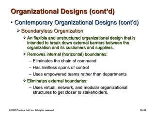 Chapter 10 Organizational Structure And Design Ppt10 | PPT