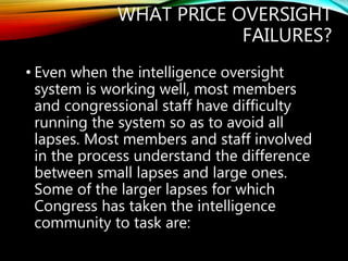 congressional oversight process congressional oversight process