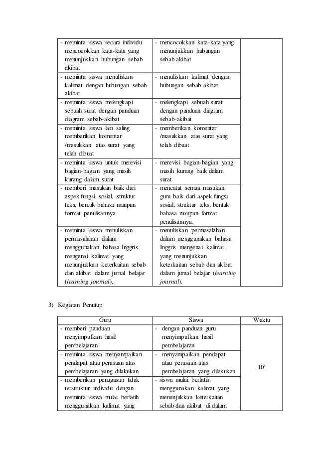 Contoh Soal Bahasa Inggris Sebab Akibat Contoh Soal Terbaru
