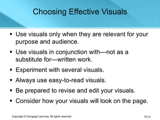 Using Visuals Effectively Chapter 10 of Kolin's Successful Writing at Work | PPTX