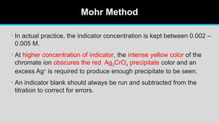 Chapter 10 Precipitation Titration for engineering students | PPTX