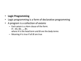 ProLog (Artificial Intelligence) Introduction | PPTX | Databases ...