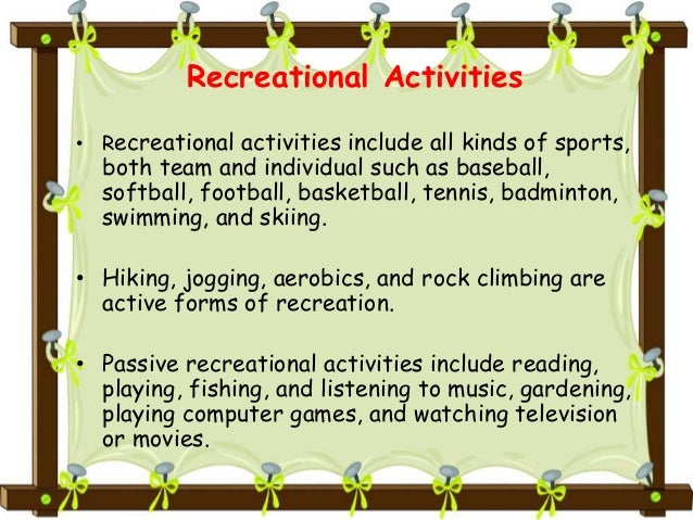 recreational tourism meaning