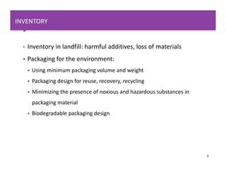 Vrije Universiteit Amsterdam
INVENTORY
INVENTORY
9
• Inventory in landfill: harmful additives, loss of materials
 Packagi...