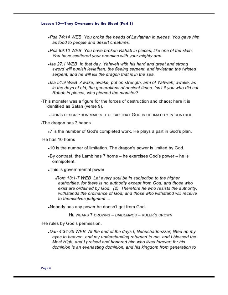 Chapter 10 They Overcame By The Blood Part 1