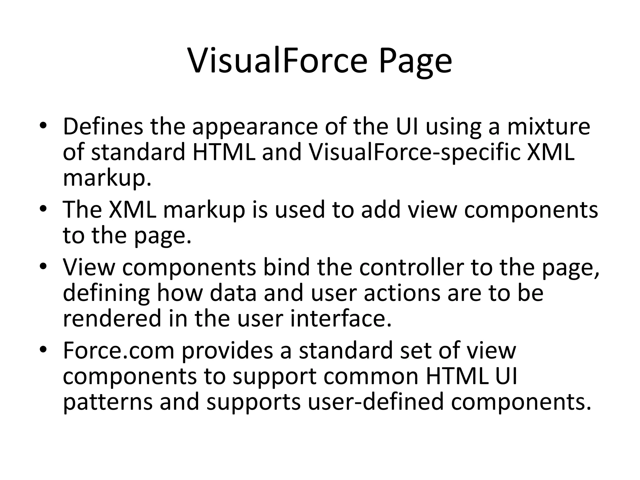 SFDC UI - Introduction to Visualforce | PPT