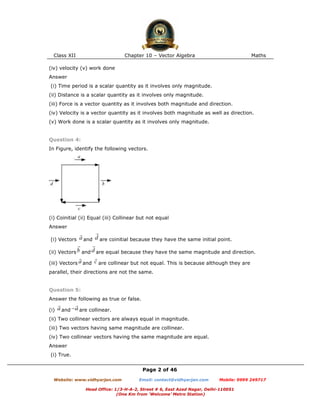 Chapter 10 vector_algebra | PDF