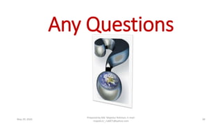 Any Questions
Prepared by Md. Majedur Rahman, E-mail:
majedu1r_ru6871@yahoo.com
May 29, 2020 38
 