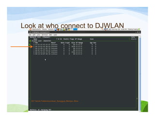 Look at who connect to DJWLAN
D3 Teknik Telekomunikasi_Sanggup, Mampu, Bisa
 