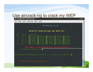 Use aircrack-ng to crack my WEP
D3 Teknik Telekomunikasi_Sanggup, Mampu, Bisa
 