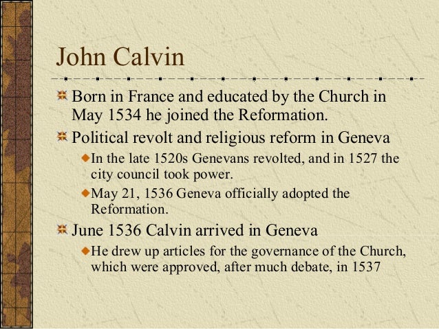 John Calvin City Council Of Geneva John Calvin City Council Of Geneva