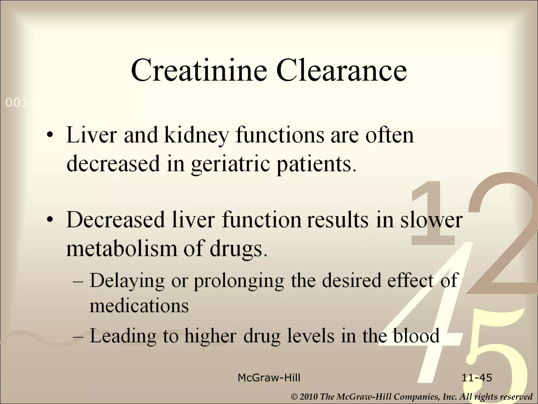 Creatinine Clearance McGraw-Hill 11- 