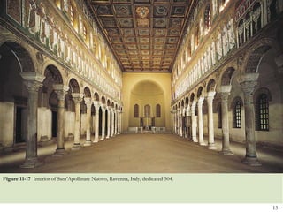 Figure 11-17   Interior of Sant’Apollinare Nuovo, Ravenna, Italy, dedicated 504. 