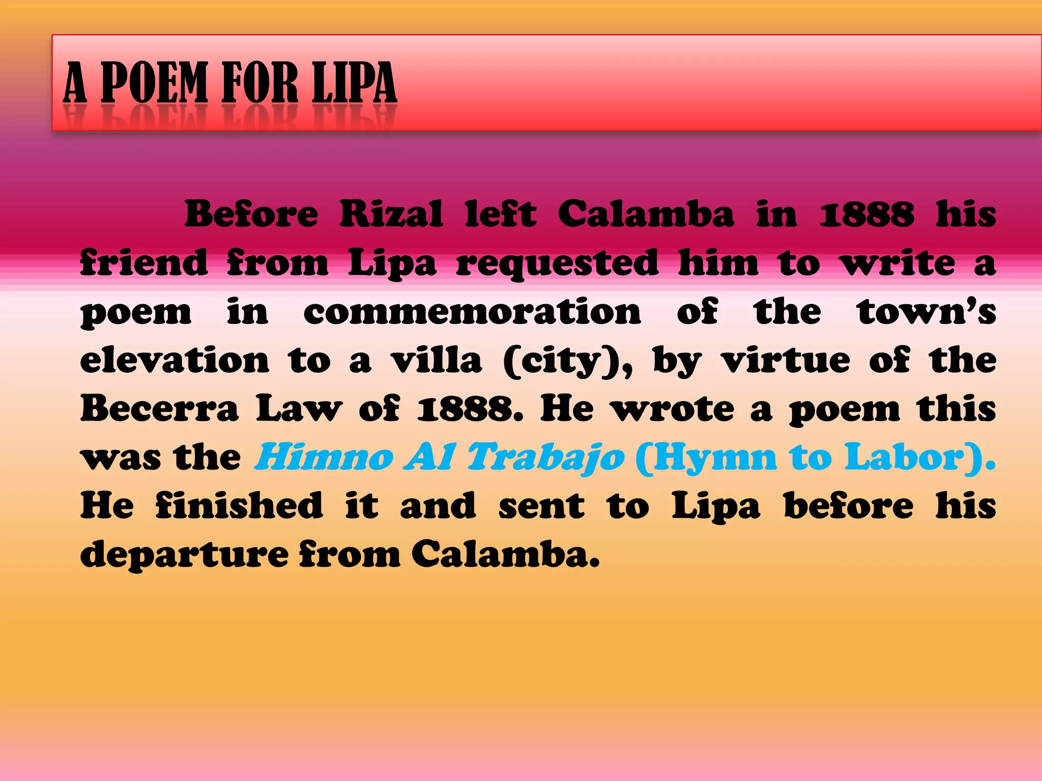 DEFENDERS OF NOLIMarcelo H. Del Pilar- editor of La Solidaridad	-he published a pamphlet entitled “CaiigatCayo” CaiigatCayo- it means “Be slippery as an Eel”Father Francisco Sanchez- Rizal’s beloved Jesuit professorDon SegismundoMoret- a former President of the Council of 	Minister -he read and like the book very much.Rev. Vicente Garcia- a Filipino Catholic priest-scholar, a 	theologian of the Manila Cathedral and a Tagalog	translator of the famous Imitation of Christ by Thomas A 	KempisFather Garcia- writing under the pen name Justo DesiderioMagalang	-he wrote a defense of the Noli which was published in Singapore as an appendix to a pamphlet dated on July 18, 1888.