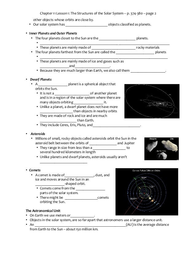 Chapter 11.1: The Structures of the Solar System