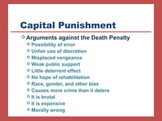 arguments supporting capital punishment