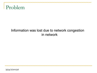 Release 16/07/2009Jetking Infotrain Ltd.
Problem
Information was lost due to network congestion
in network
 