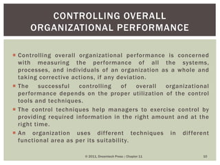 Chapter 11 controlling function of management | PPSX