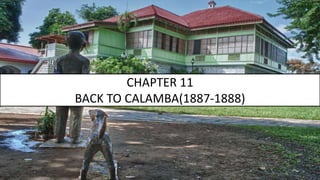 CHAPTER 11
BACK TO CALAMBA(1887-1888)
 