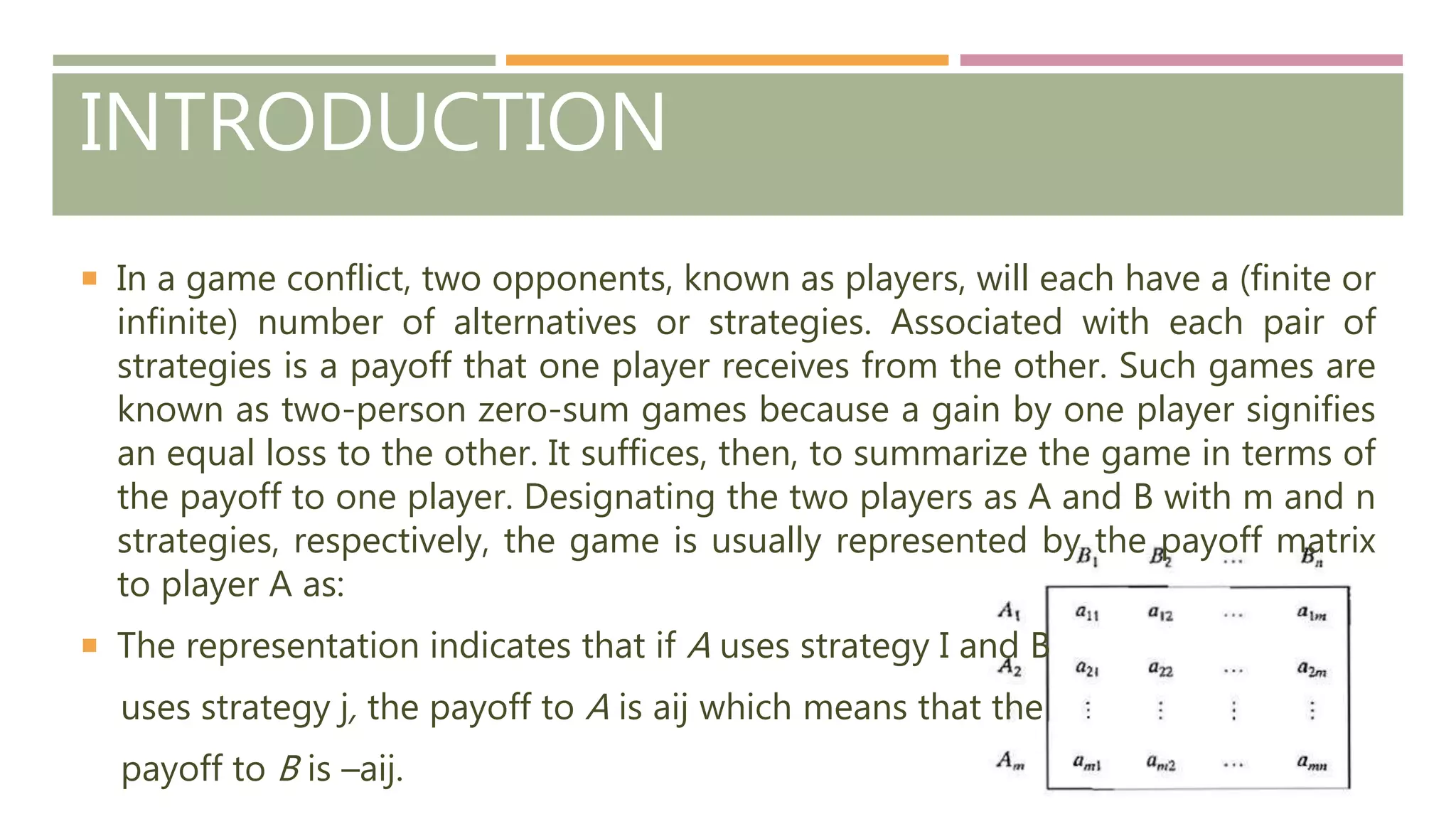 Opposed Game Example Operations Research - Game Theory | PPTX