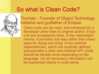 Clean Code Software Engineering | PPTX