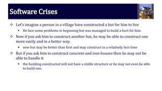  Let’s imagine a person in a village have constructed a hut for him to live
 He face some problems in beginning but was managed to build a hurt for him.
 Now if you ask him to construct another hut, he may be able to construct one
more easily and in a better way.
 new hut may be better than first and may construct in a relatively less time
 But if you ask him to construct concrete and iron houses then he may not be
able to handle it
 the building constructed will not have a stable structure or he may not even be able
to build one.
 