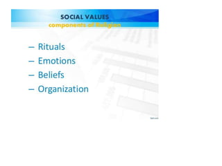 social values and beliefs