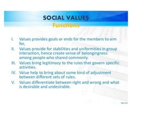 social values and beliefs