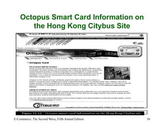 E-Commerce: The Second Wave, Fifth Annual Edition 36
Octopus Smart Card Information on
the Hong Kong Citybus Site
 