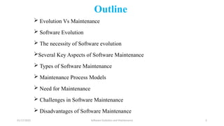 Software Evolution and maintenance chapter 1 | PPTX