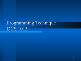 Chapter1 NTRODUCTION TO COMPUTER AND PROGRAMMING | PPTX