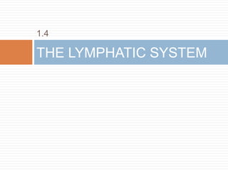 1.4

THE LYMPHATIC SYSTEM
 