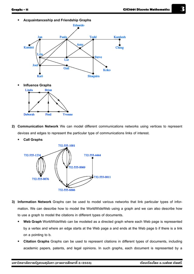 Discrete-Chapter 11 Graphs Part I | PDF