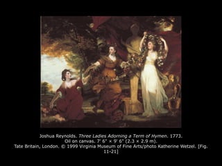 Joshua Reynolds. Three Ladies Adorning a Term of Hymen. 1773.
Oil on canvas. 7' 6" × 9' 6" (2.3 × 2.9 m).
Tate Britain, London. © 1999 Virginia Museum of Fine Arts/photo Katherine Wetzel. [Fig.
11-21]
 