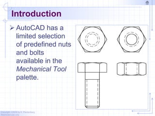 Chapter 11 threads in auto cad 2010 | PPTX