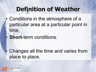 Chapter 11 Weather and Climate lesson slides published | PDF