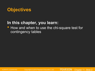 Chi-Square Tests For Contingency tables chapter 11 | PPT